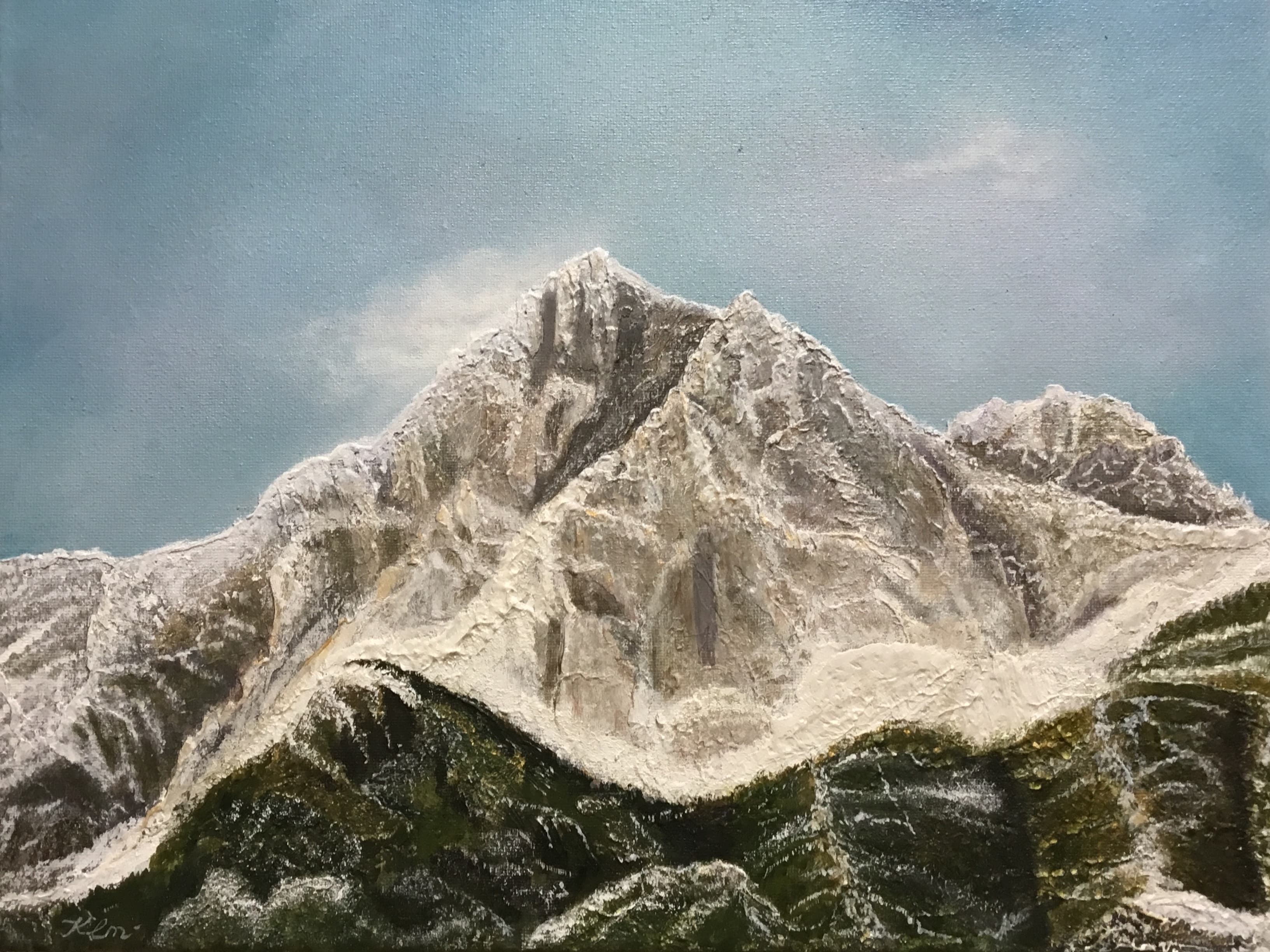 Paesaggio montano dipinto